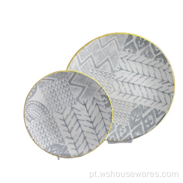 Luxury Style Pad Pinning Dinnerware Placas de casamento personalizadas